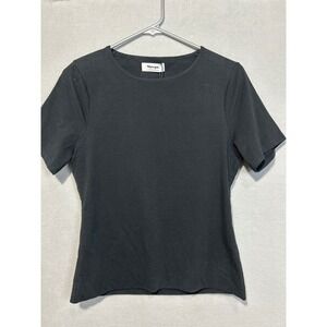 Showpo High Neckline‎ T-Shirt Womens Size 8 Black Short Sleeve Basic Casual Work